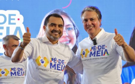 Governador Wanderlei Barbosa e ministro Camilo Santana lançam o Programa Pé-de-Meia para mais de 25 mil estudantes tocantinenses