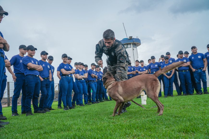 Núcleo de Operação com Cães ministra instrução no 6º Curso de Formação da Guarda Metropolitana de Palmas