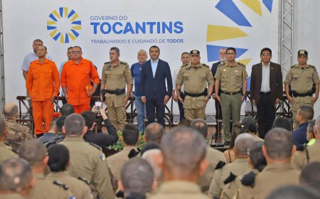 Governador Wanderlei Barbosa entrega veículos à Polícia Militar e participa da cerimônia de passagem de comando da corporação