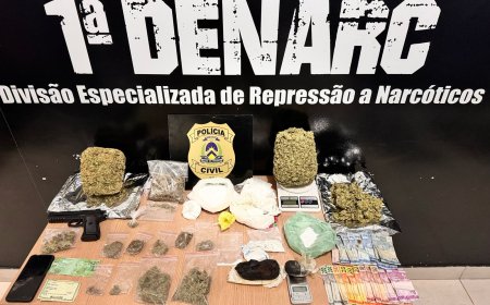 Operação Renorcrim: Polícia Civil apreende drogas e simulacro de arma de fogo em residência na Capital