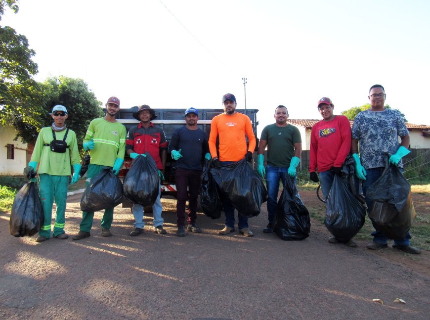 Secretaria de Infraestrutura Urbana e Habitação do município de Cariri do Tocantins realiza a campanha “Cariri Limpa”