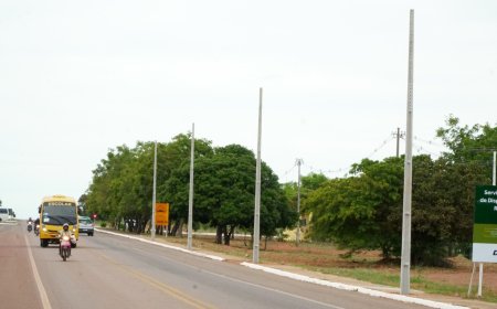 Prefeitura de Gurupi inicia obras de iluminação de LED na BR-242, saída para Peixe