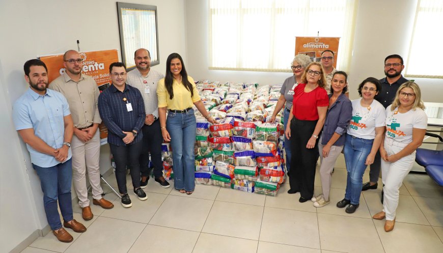 Governo do Estado inicia entrega de 140 toneladas de alimentos arrecadados com o projeto Tocantins Alimenta Quem Precisa na Agrotins