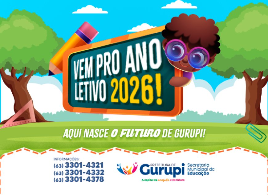 Prefeitura de Gurupi abre inscrições online para processo classificatório da Educação Infantil, Ensino Fundamental e EJA